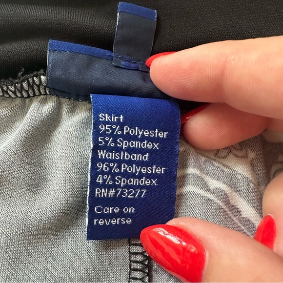 Apt. 9 Y2K Asymmetrical Paisley Midi Skirt. Black and White. Size: XL - Picture 5 of 5